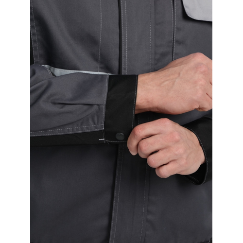 Костюм Виват-1 Премиум CH МВО (тк.Смесовая,240) брюки, т.серый/черный/св.серый