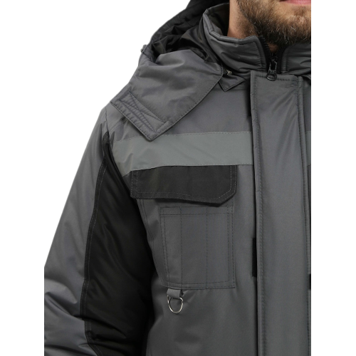 Костюм зимний Вектрон-2 СОП (тк.Таслан,135) п/к, т.серый/черный