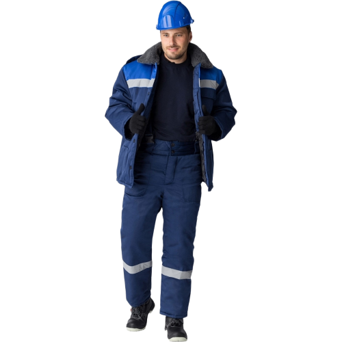 Костюм зимний Труженик-Ультра (тк.Смесовая,210) брюки, т.синий/васильковый Костюм зимний Труженик-Ультра (тк.Смесовая,210) брюки, т.синий/васильковый
