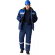 Костюм зимний Труженик-Ультра (тк.Смесовая,210) брюки, т.синий/васильковый