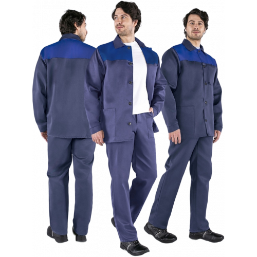 Костюм Стандарт (тк.Смесовая,210) брюки, т.синий/васильковый Костюм Стандарт (тк.Смесовая,210) брюки, т.синий/васильковый