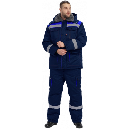 Костюм зимний Нейч-2 Премиум СОП (тк.Смесовая,240) п/к, т.синий/васильковый Костюм зимний Нейч-2 Премиум СОП (тк.Смесовая,240) п/к, т.синий/васильковый