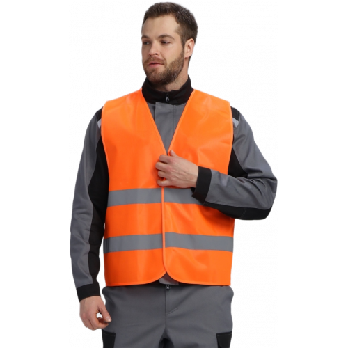 Жилет сигнальный ProfLineBase (тк.Полиэфир,100), оранжевый Жилет сигнальный ProfLineBase (тк.Полиэфир,100), оранжевый