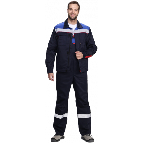 Костюм Флофт-2 СОП У. (тк.Смесовая,210) п/к, т.синий/васильковый/красный