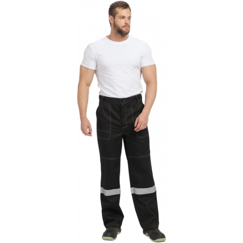 Костюм Виват-1 Премиум CH МВО (тк.Смесовая,240) брюки, черный/оранжевый Костюм Виват-1 Премиум CH МВО (тк.Смесовая,240) брюки, черный/оранжевый