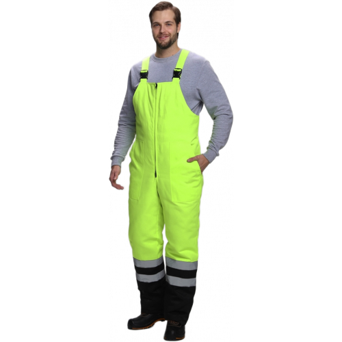 Костюм зимний для дорожника Ультра (тк.Смесовая,210) п/к, лимонный/черный Костюм зимний для дорожника Ультра (тк.Смесовая,210) п/к, лимонный/черный