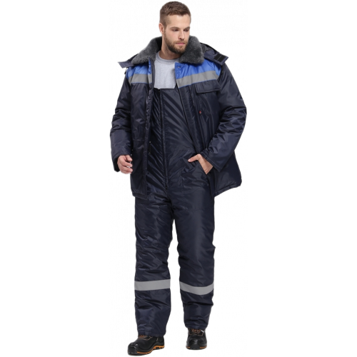 Костюм зимний Труженик-Ультра-2 (тк.Оксфорд) п/к, т.синий/васильковый Костюм зимний Труженик-Ультра-2 (тк.Оксфорд) п/к, т.синий/васильковый