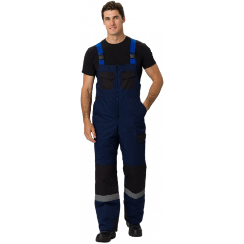 Костюм зимний Вектрон-2 СОП (тк.Смесовая,240) п/к, т.синий/черный/васильковый