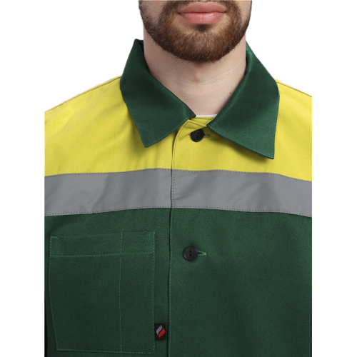 Костюм Лигор-2 СОП (тк.Смесовая,210) п/к, зеленый/желтый