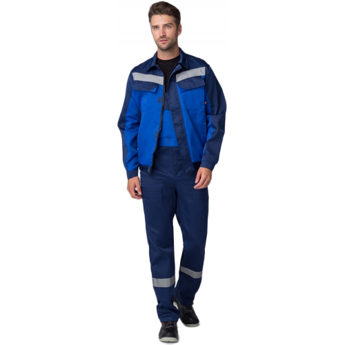 Костюм Мастер (тк.Смесовая,210) п/к, т.синий/васильковый Костюм Мастер (тк.Смесовая,210) п/к, т.синий/васильковый