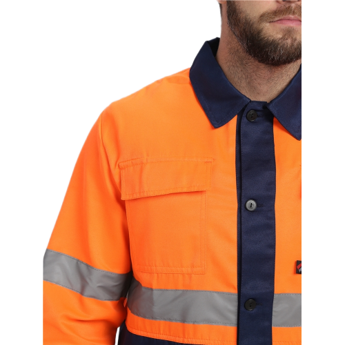 Костюм для дорожника (тк.Смесовая,210) п/к, оранжевый/т.синий Костюм для дорожника (тк.Смесовая,210) п/к, оранжевый/т.синий