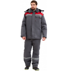 Костюм зимний Труженик-Ультра-1 СОП  (тк.Смесовая,210) брюки, т.серый/красный Костюм зимний Труженик-Ультра-1 СОП  (тк.Смесовая,210) брюки, т.серый/красный