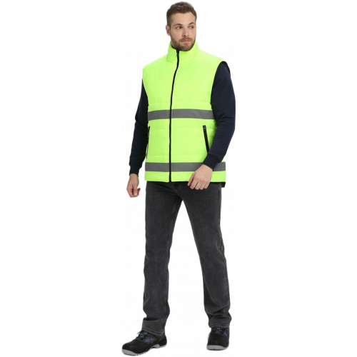 Жилет утепленный сигнальный Ярксион СОП (тк.OxLine,90), лимонный Жилет утепленный сигнальный Ярксион СОП (тк.OxLine,90), лимонный