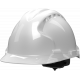 Каска защитная с вентиляцией (с храповиком), белая