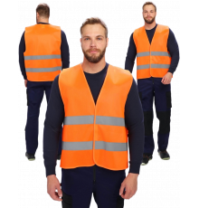 Жилет сигнальный ProfLineBase (тк.Полиэфир,100), оранжевый Жилет сигнальный ProfLineBase (тк.Полиэфир,100), оранжевый