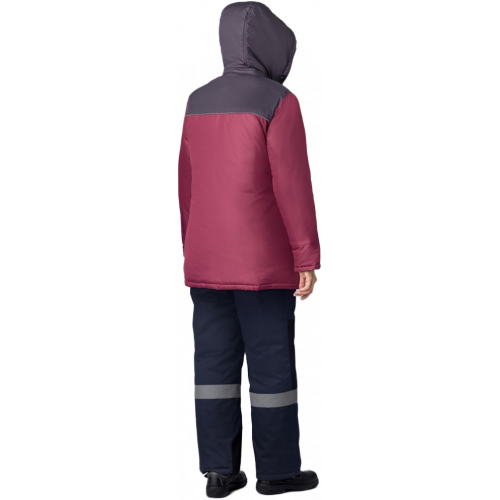 Куртка зимняя женская Сакрин (тк.Дюспо,80), бордовый/т.серый Куртка зимняя женская Сакрин (тк.Дюспо,80), бордовый/т.серый