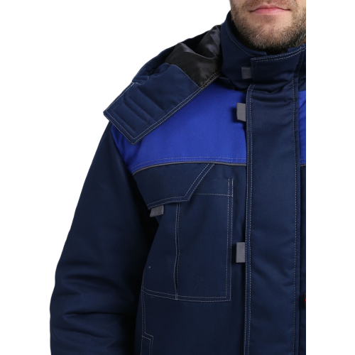 Куртка зимняя укороченная Флофт Премиум (тк.Смесовая,240), т.синий/васильковый/серый Куртка зимняя укороченная Флофт Премиум (тк.Смесовая,240), т.синий/васильковый/серый