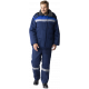 Костюм зимний Труженик-Ультра-1 СОП  (тк.Смесовая,210) брюки, т.синий/васильковый