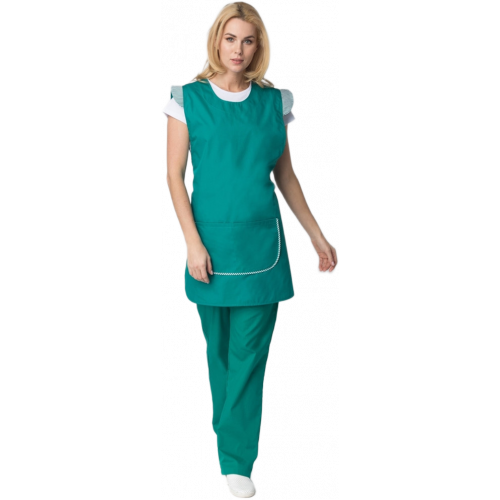 Фартук-сарафан Надежда (тк.ТиСи), зеленый Фартук-сарафан Надежда (тк.ТиСи), зеленый