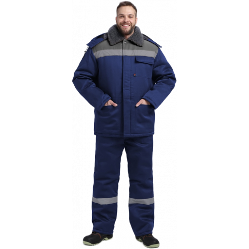 Куртка зимняя для бригадира NEW (тк.Смесовая,210), т.синий/серый Куртка зимняя для бригадира NEW (тк.Смесовая,210), т.синий/серый