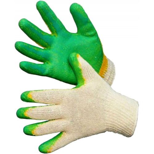 Перчатки х/б с двойным латексным покрытием Перчатки х/б с двойным латексным покрытием