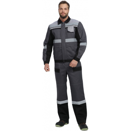 Костюм Виват-2 Премиум CH МВО (тк.Смесовая,240) п/к, т.серый/черный/св.серый