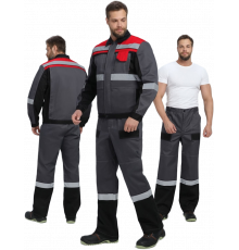 Костюм Виват-1 Премиум IMP (тк.Смесовая,240) брюки, т.серый/черный/красный Костюм Виват-1 Премиум IMP (тк.Смесовая,240) брюки, т.серый/черный/красный