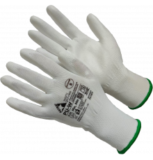 Astra Pu-W Перчатки из полиэстера белого цвета с полиуретановым покрытием Astra Pu-W Перчатки из полиэстера белого цвета с полиуретановым покрытием