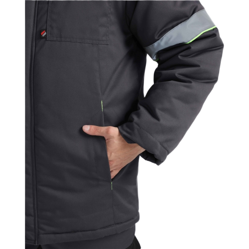 Костюм зимний Ховард (тк.Смесовая,240) п/к, т.серый/черный/лимонный