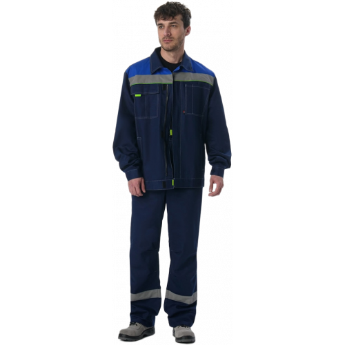 Костюм Флофт-1 СОП (тк.Смесовая,210) брюки, т.синий/васильковый Костюм Флофт-1 СОП (тк.Смесовая,210) брюки, т.синий/васильковый