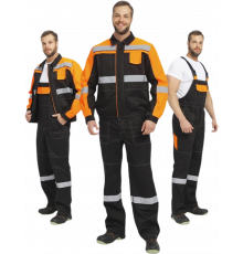 Костюм Виват-2 Премиум CH МВО (тк.Смесовая,240) п/к, черный/оранжевый Костюм Виват-2 Премиум CH МВО (тк.Смесовая,240) п/к, черный/оранжевый