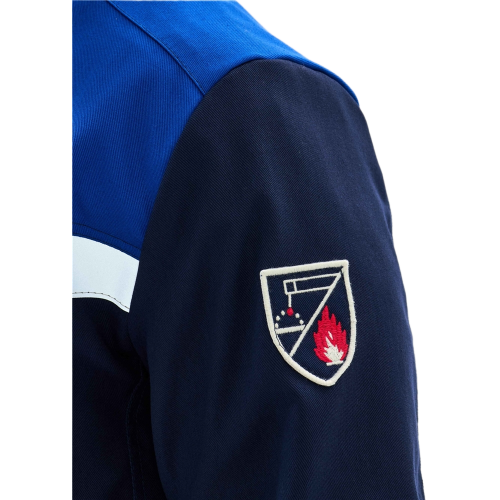 Костюм сварщика Велд-СОП 2 кл.защиты (тк.Хлопок-ОП,350) брюки, т.синий/васильковый