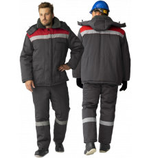 Костюм зимний Труженик-Ультра (тк.Смесовая,210) брюки, т.серый/красный Костюм зимний Труженик-Ультра (тк.Смесовая,210) брюки, т.серый/красный