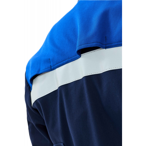 Костюм сварщика Велд-СОП 2 кл.защиты (тк.Хлопок-ОП,350) брюки, т.синий/васильковый