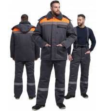 Костюм зимний Труженик-Ультра СОП (тк.Смесовая,210) брюки, т.серый/оранжевый Костюм зимний Труженик-Ультра СОП (тк.Смесовая,210) брюки, т.серый/оранжевый