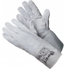 Extra Краги из спилка серого цвета без подкладки