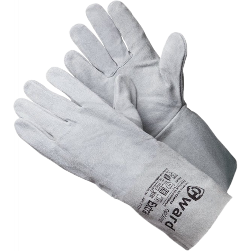 Extra Краги из спилка серого цвета без подкладки