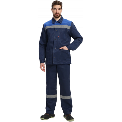 Костюм Стандарт СОП усиленный (тк.Смесовая,210) брюки, т.синий/васильковый Костюм Стандарт СОП усиленный (тк.Смесовая,210) брюки, т.синий/васильковый