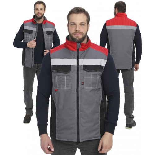 Жилет утепленный Вектрон СОП (тк.Смесовая,240), серый/черный/красный Жилет утепленный Вектрон СОП (тк.Смесовая,240), серый/черный/красный