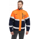 Куртка-трансформер сигнальная ProfLineSpecialist (тк.Смесовая МВО,240), оранжевый/т.синий
