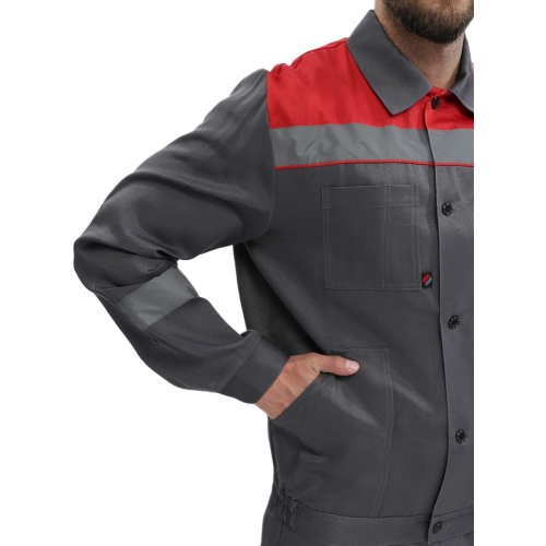 Костюм Легион-2 СОП (тк.Смесовая,210) п/к, т.серый/красный Костюм Легион-2 СОП (тк.Смесовая,210) п/к, т.серый/красный