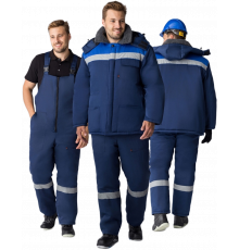 Костюм зимний Труженик-Ультра-2 (тк.Смесовая,210) п/к, т.синий/васильковый Костюм зимний Труженик-Ультра-2 (тк.Смесовая,210) п/к, т.синий/васильковый