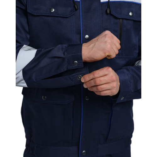 Костюм Нейч-2 СОП с капюшоном (тк.Смесовая,210) п/к, т.синий/васильковый Костюм Нейч-2 СОП с капюшоном (тк.Смесовая,210) п/к, т.синий/васильковый