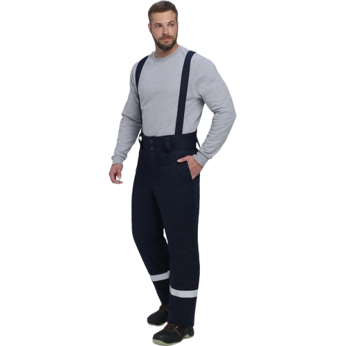 Костюм сварщика зимний Велд-СОП 1 кл.защиты (тк.Хлопок ОП,350) брюки, т.синий/красный