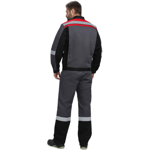 Костюм Виват-1 Премиум IMP (тк.Смесовая, 240) брюки, т.серый/черный/красный Костюм Виват-1 Премиум IMP (тк.Смесовая, 240) брюки, т.серый/черный/красный