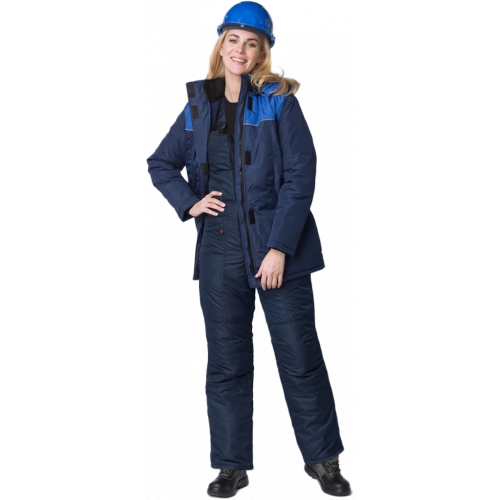 Куртка зимняя женская Сакрин (тк.Таслан,135), т.синий/васильковый