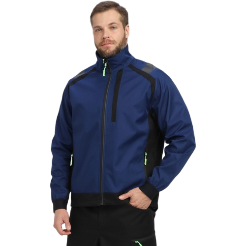 Куртка ProfLineLeader (тк.Софтшел), синий/черный Куртка ProfLineLeader (тк.Софтшел), синий/черный