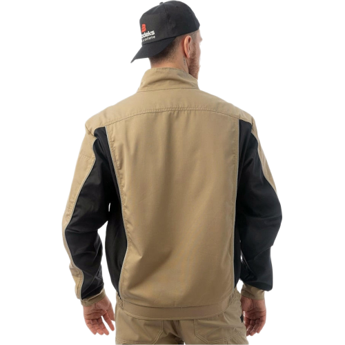 Куртка летняя мужская Brodeks KS201, цвет бежевый, чёрный
