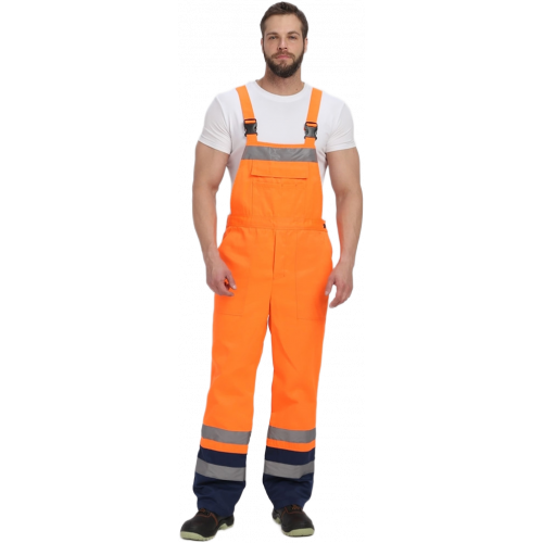 Костюм для дорожника (тк.Смесовая,210) п/к, оранжевый/т.синий Костюм для дорожника (тк.Смесовая,210) п/к, оранжевый/т.синий