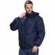 Куртка демисезонная Бомбер-Люкс (тк.Дюспо), т.синий